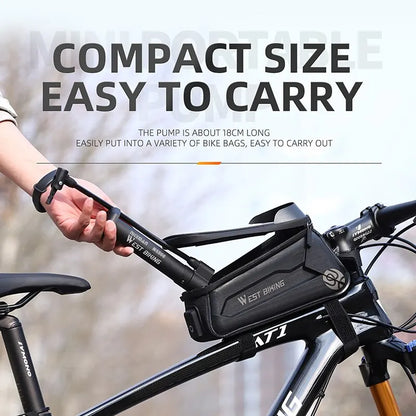 WEST BIKING 80 PSI MTB Floor Pump – Manual Bicycle & Ball Inflator with Schrader Valve